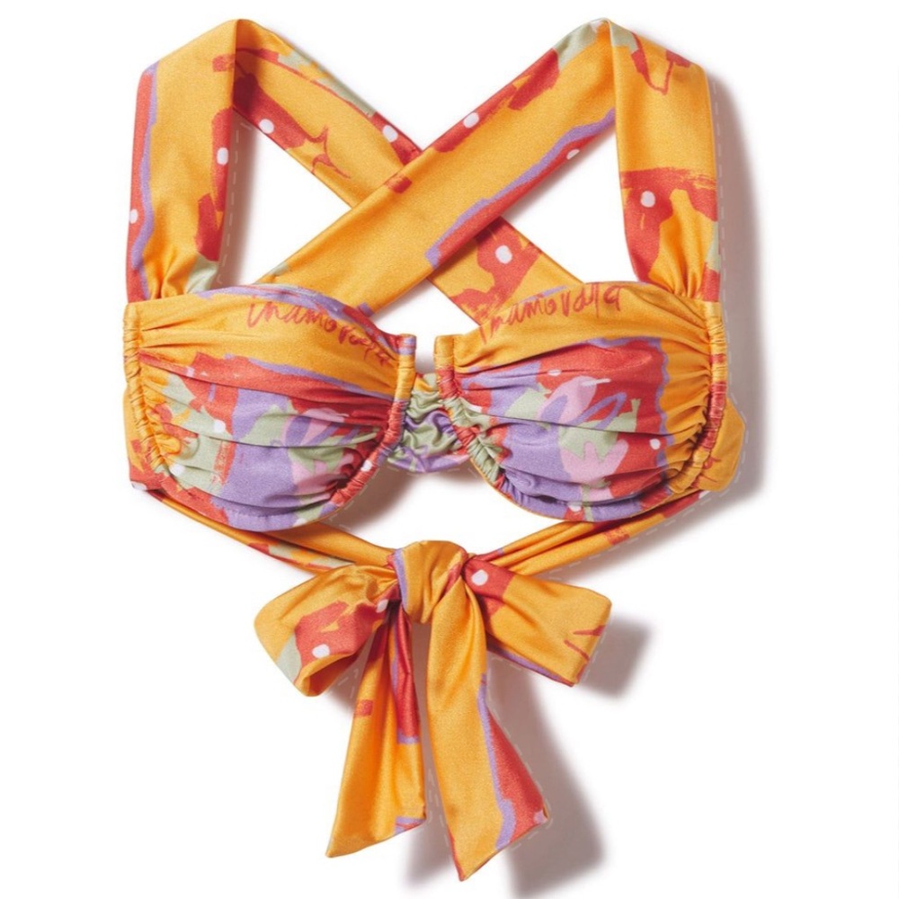 Inamorata Luciana Saffron Ink Bikini Top (XL) and Bottom (L)